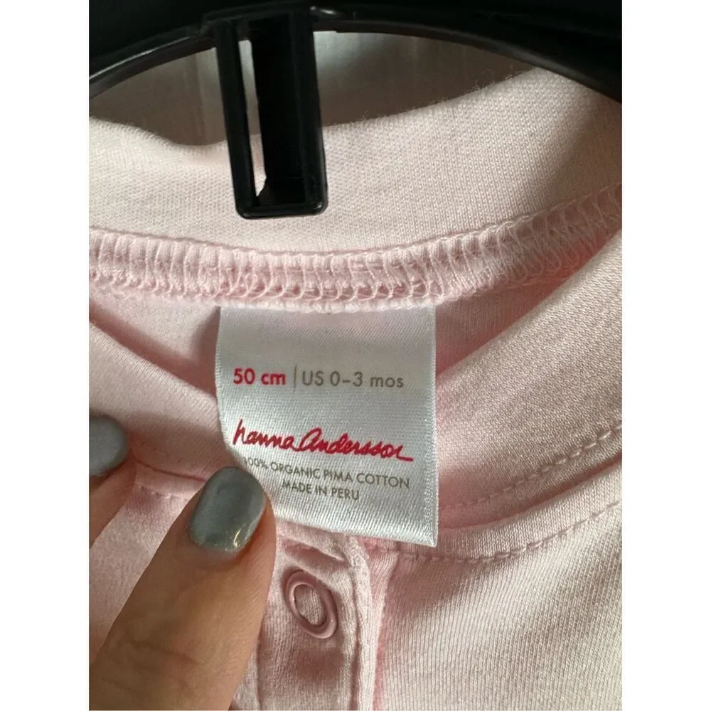 Hanna Andersson Girls Pink Sleeper Size 50 0/3m
